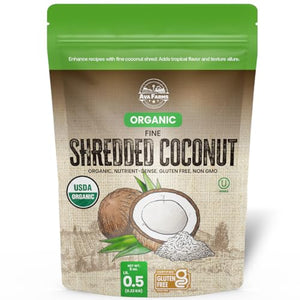 Organic Fine Shredded Coconut Flakes, 8 Oz - Ava Farms