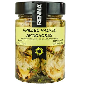 Renna Grilled Roasted Halved Artichokes in Oil, 10.58 oz