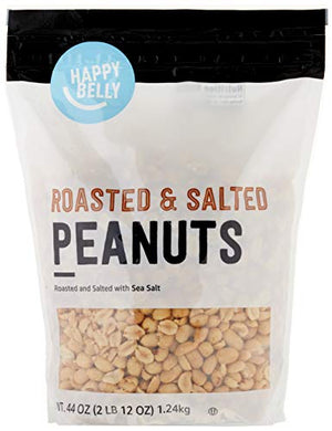 Amazon Brand - Happy Belly Roasted and Salted Peanuts, 44 oz