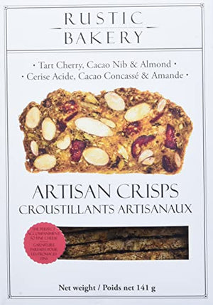 RUSTIC BAKERY Tart Cherry, Cocoa Nib & Almond Crisps, 5 OZ