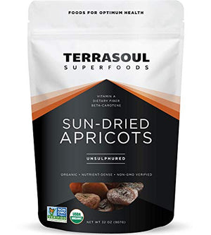 Terrasoul Superfoods Organic Unsulphured Apricots, 2 Lbs