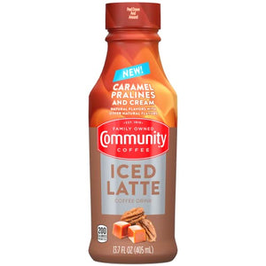 Community Coffee Caramel Pralines & Cream Iced Latte, 13.7 oz