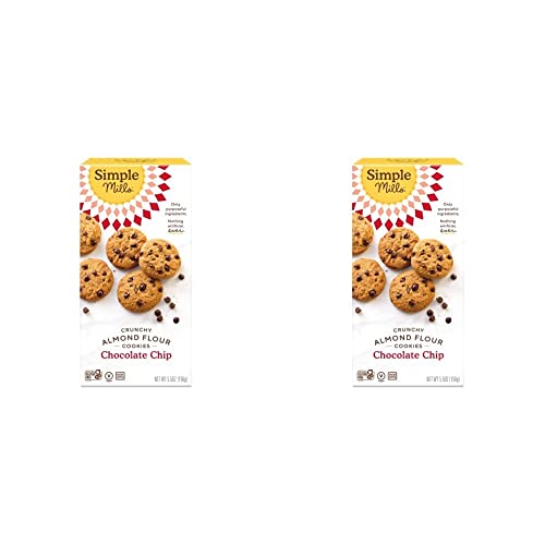 Simple Mills Almond Flour Crunchy Cookies, 5.5oz (Pack of 2)