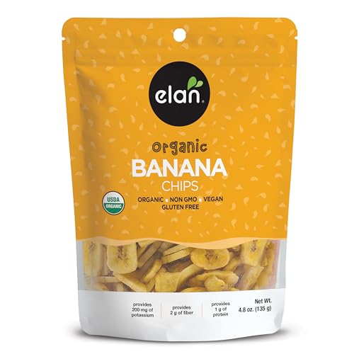 Elan Organic Banana Chips, 4.8 oz, Sweetened