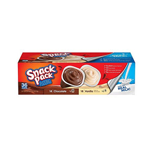 Hunts Snack Pack Pudding, 3.25 oz, 36 Cups