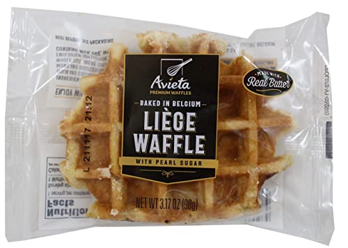 Avieta Belgian Pearl Sugar Waffles, 6 Pack