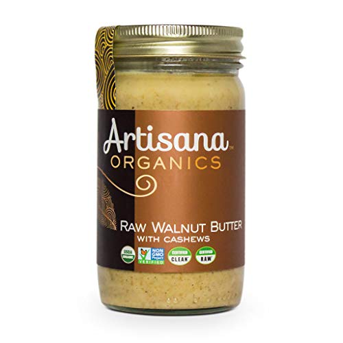 Artisana Organics Raw Walnut Butter with Cashews, 14oz Jar