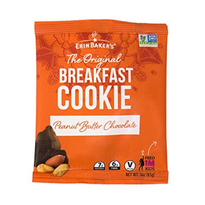 Erin Baker's Peanut Butter Chocolate Breakfast Cookies (Pack of 12)