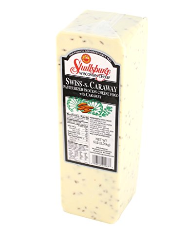 Shullsburg Creamery - Swiss N Caraway Cheese- 5 Pound Loaf