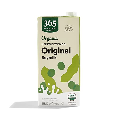 365 by Whole Foods Market, Organic Unsweetened Soy Beverage, 32 Fl Oz