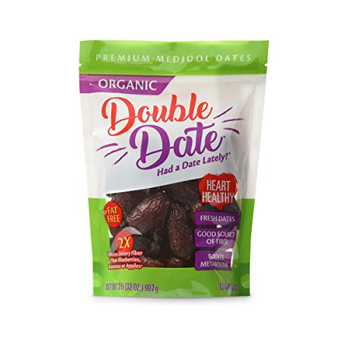 Double Date Organic Medjool Dates, Jumbo Grade, 2lb Pouch