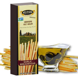 Alessi Imported Garlic Breadsticks, 4.4oz (Pack of 12)