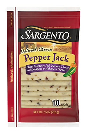 Sargento Sliced Pepper Jack Cheese, 7.5 oz