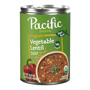 Pacific Foods Organic Vegetable Lentil Soup, 16.3 oz Can