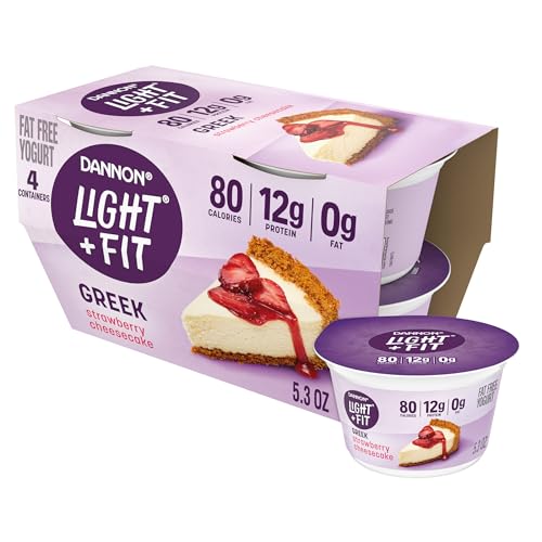 Dannon Light + Fit Greek Strawberry Cheesecake Yogurt (4 Ct)