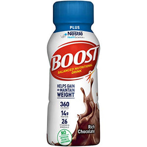 Boost Plus Complete Nutritional Drink, Rich Chocolate, 24 Pack