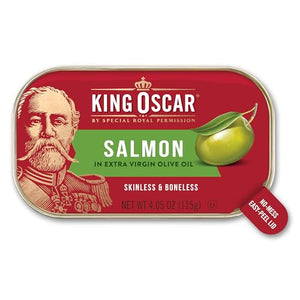 King Oscar Skinless & Boneless Atlantic Salmon, 4.05-Ounce, Pack of 12