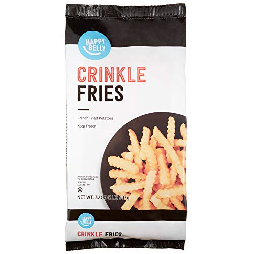 Amazon Brand Happy Belly Frozen Crinkle Fries, 32 Oz