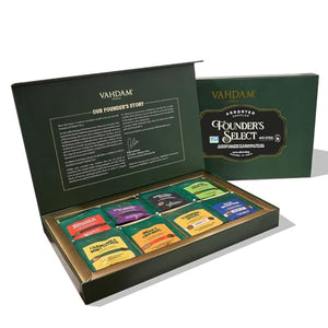 VAHDAM Assorted Tea Gift Set - 8 Flavors, 40 Bags