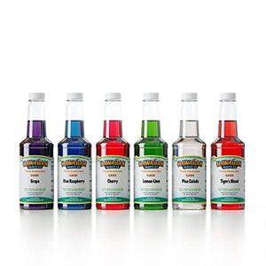 Hawaiian Shaved Ice Syrup Assortment, 6 Popular Flavors