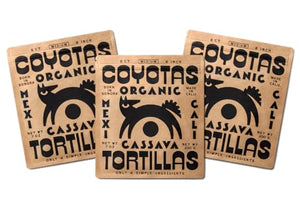 COYOTAS Organic Cassava Tortillas, 6-Inch (3 Packs)