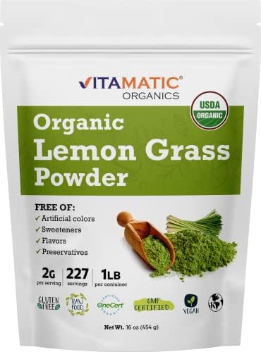 Vitamatic Organic Lemon Grass Powder, 1 Pound