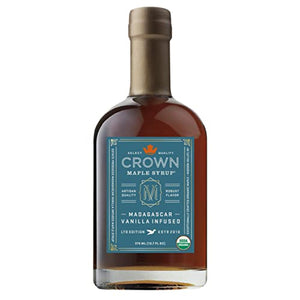 Crown Maple Madagascar Vanilla Infused Organic Maple Syrup, 12.7 oz