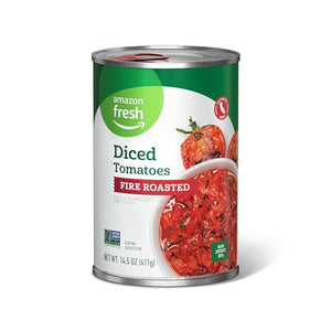 Amazon Fresh Fire Roasted Diced Tomatoes, 14.5 Oz