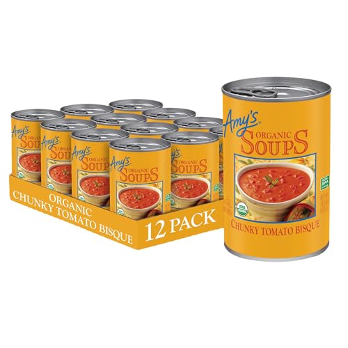 Amy’s Chunky Tomato Bisque Soup, Gluten Free, 14.5 Oz, 12 Pack