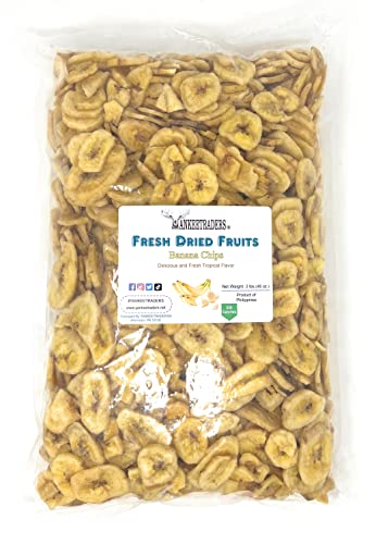 Yankee Traders Dried Banana Chips, 3 Pound