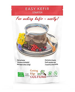 Cutting Edge Cultures Easy Kefir Starter Culture, 4 Pack, 20g