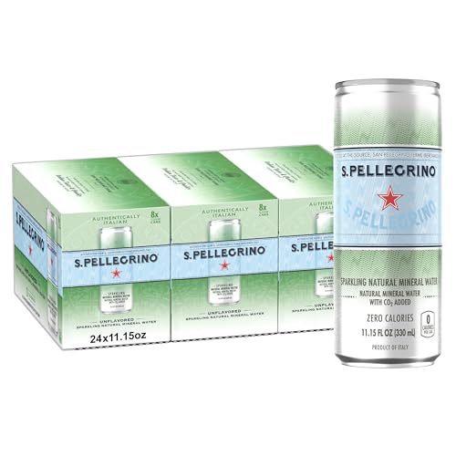 S.Pellegrino Sparkling Natural Mineral Water, 11.15 Fl. Oz (Pack of 24)