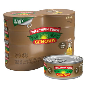 Genova Yellowfin Tuna in Olive Oil, 5 oz. Can (Pack of 8)