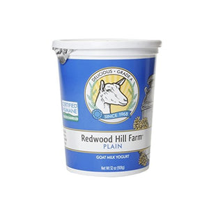 Redwood Hill Farm Goat Milk Yogurt, Plain, 32 Ounce (Pack of 6)