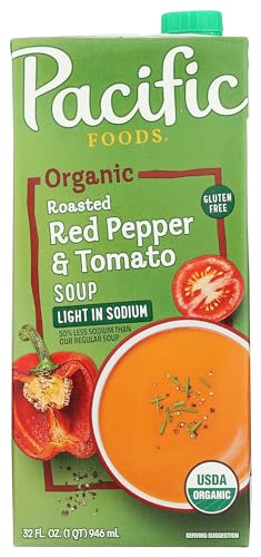 Pacific Foods Organic Red Pepper and Tomato Soup, 32 Ounce