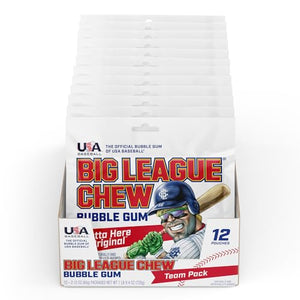 Big League Chew Original Bubble Gum, 12 Packs