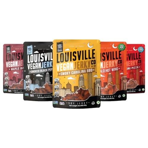 Louisville Vegan Jerky - Variety Pack (3 oz, 5-Pack)