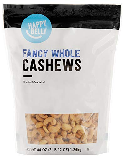 Amazon Brand - Happy Belly Fancy Whole Cashews, 44 oz