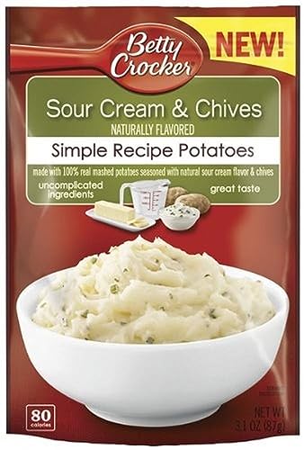 Betty Crocker Sour Cream and Chive Potatoes, 3.1 oz (Pack of 8)