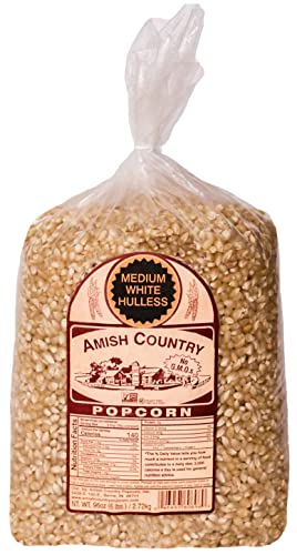 Amish Country Medium White Popcorn Kernels, 6 Pound Bag