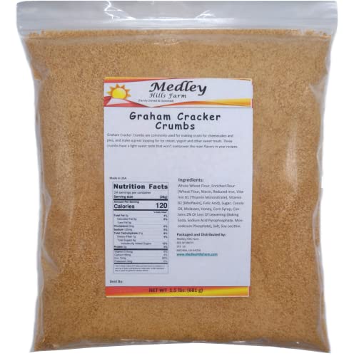 Medley Hills Farm Graham Cracker Crumbs, 1.5 lbs