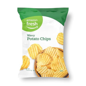 Amazon Fresh, Wavy Potato Chips, 11 Oz