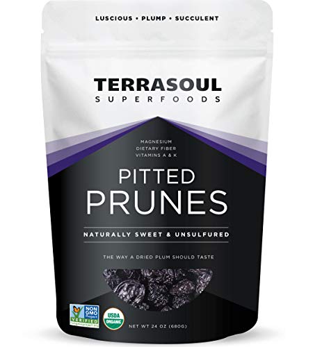 Terrasoul Superfoods Organic Dried Plums, 1.5 Lbs