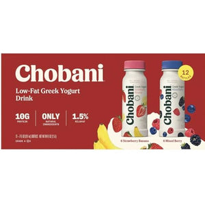 Chobani Low-Fat Greek Yogurt Drink, 12 ct.