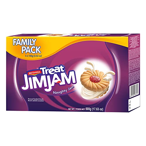 Britannia Treat Naughty Jim Jam Biscuits, 500g