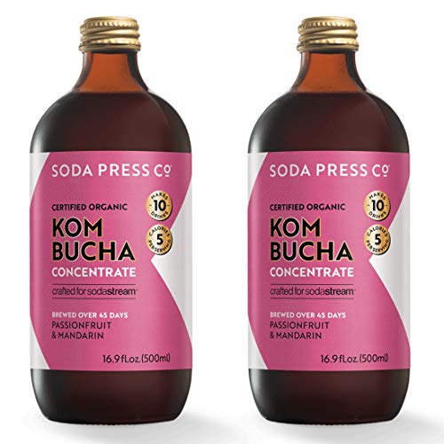 sodastream Passionfruit & Mandarin Kombucha Mix, 16.9 Fl Oz (2 Pack)