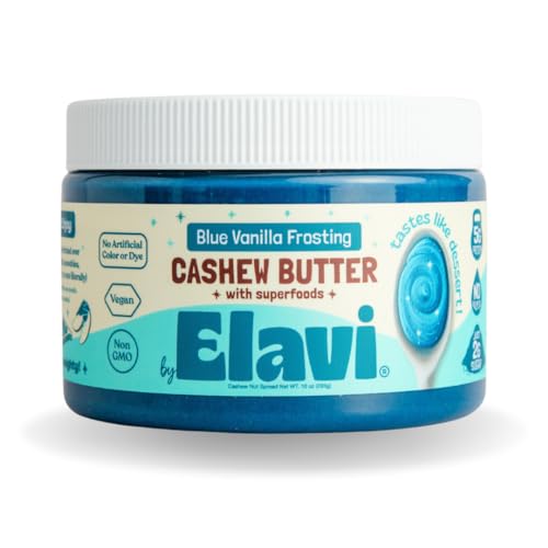 ELAVI Keto Blue Vanilla Frosting Cashew Butter, 10 oz