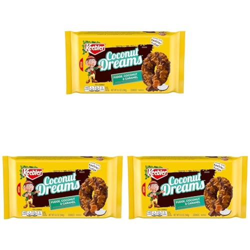 Keebler Fudge Cookies, Coconut Dreams, 8.5 oz (Pack of 3)