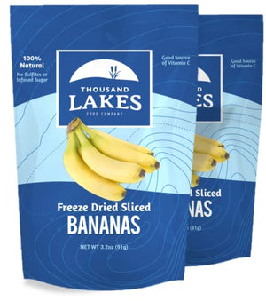 Thousand Lakes Freeze Dried Sliced Bananas 2-pack, 6.4 oz