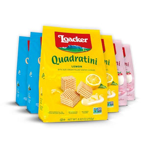 Loacker Quadratini Spring Variety Pack Wafer Cookies, 6 Pack